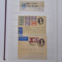 Lot de +125 marques postales du monde en un album.