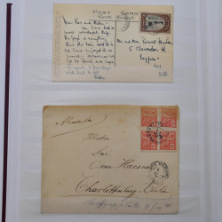 Lot de +125 marques postales du monde en un album.