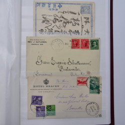 Lot de +125 marques postales du monde en un album.