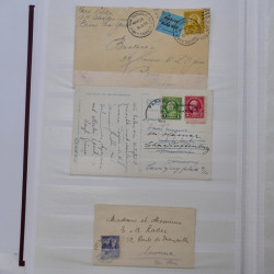 Lot de +125 marques postales du monde en un album.