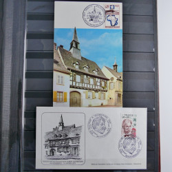 Collection timbres, commémoratifs Albert Schweitzer en un album.