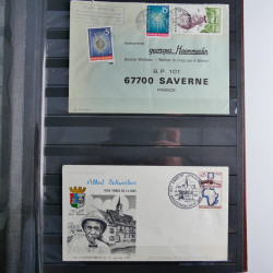 Collection timbres, commémoratifs Albert Schweitzer en un album.