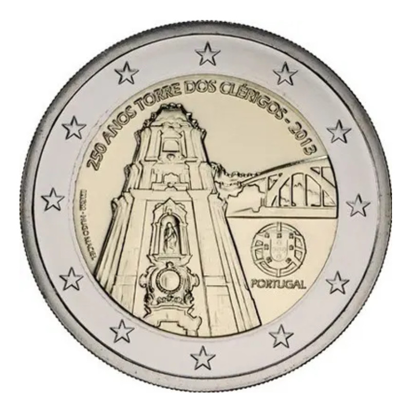 2 euros commémorative Portugal 2013 - Tour des Clercs.