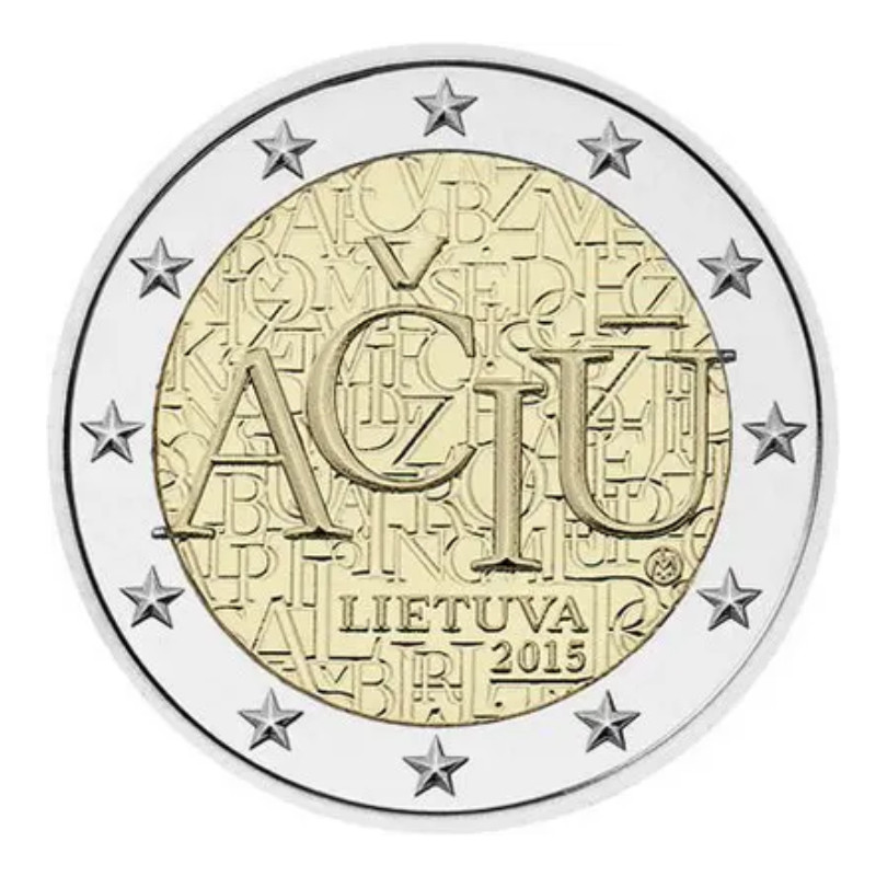 2 euros commémorative Lituanie 2015 - Langue lituanienne.