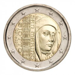 2 euros commémorative Saint Marin 2017 - Giotto en coffret BU.