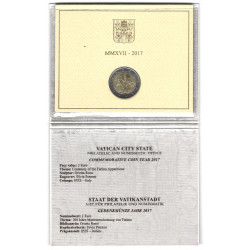 2 euros commémorative Vatican 2017 - Fatima en coffret BU.