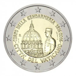 2 euros commémorative Vatican 2016 - Gendarmerie en coffret BU.