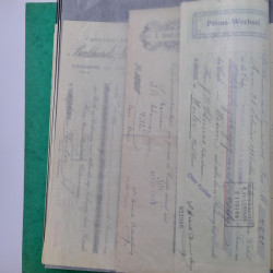 France Alsace lot de 75 documents fiscaux 1897-1913 avec timbres.
