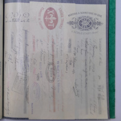 France Alsace lot de 75 documents fiscaux 1897-1913 avec timbres.