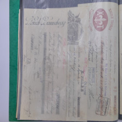 France Alsace lot de 75 documents fiscaux 1897-1913 avec timbres.
