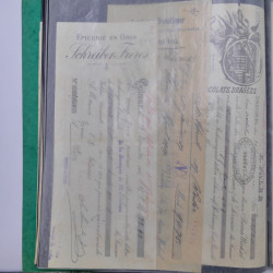 France Alsace lot de 75 documents fiscaux 1897-1913 avec timbres.