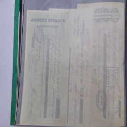 France Alsace lot de 75 documents fiscaux 1897-1913 avec timbres.