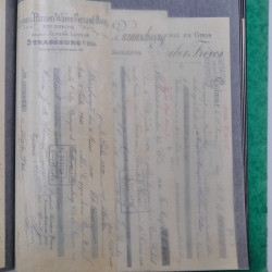 France Alsace lot de 75 documents fiscaux 1897-1913 avec timbres.