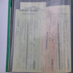 France Alsace lot de 75 documents fiscaux 1897-1913 avec timbres.