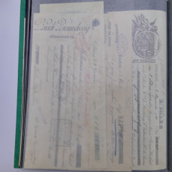 France Alsace lot de 75 documents fiscaux 1897-1913 avec timbres.