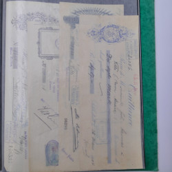 France Alsace lot de 75 documents fiscaux 1897-1913 avec timbres.