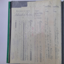 France Alsace lot de 75 documents fiscaux 1897-1913 avec timbres.