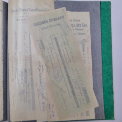 France Alsace lot de 75 documents fiscaux 1897-1913 avec timbres.
