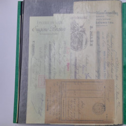 France Alsace lot de 75 documents fiscaux 1897-1913 avec timbres.