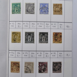 France lot de +2500 timbres 1860-2001 en 16 carnet à choix.