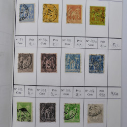 France lot de +2500 timbres 1860-2001 en 16 carnet à choix.