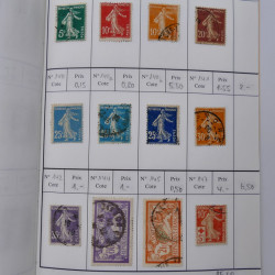 France lot de +2500 timbres 1860-2001 en 16 carnet à choix.