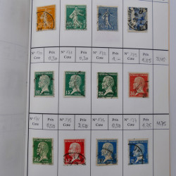 France lot de +2500 timbres 1860-2001 en 16 carnet à choix.