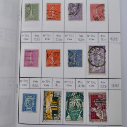 France lot de +2500 timbres 1860-2001 en 16 carnet à choix.
