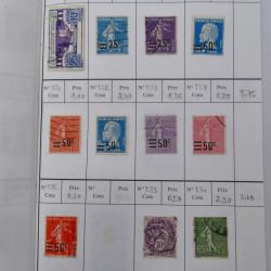 France lot de +2500 timbres 1860-2001 en 16 carnet à choix.