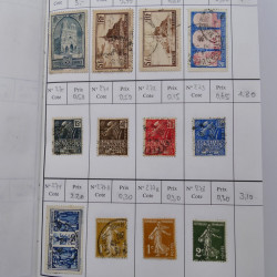 France lot de +2500 timbres 1860-2001 en 16 carnet à choix.