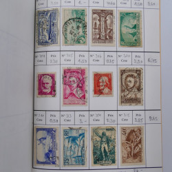 France lot de +2500 timbres 1860-2001 en 16 carnet à choix.