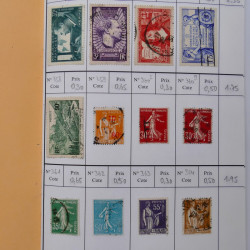 France lot de +2500 timbres 1860-2001 en 16 carnet à choix.