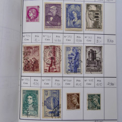 France lot de +2500 timbres 1860-2001 en 16 carnet à choix.
