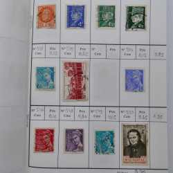 France lot de +2500 timbres 1860-2001 en 16 carnet à choix.
