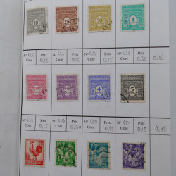 France lot de +2500 timbres 1860-2001 en 16 carnet à choix.