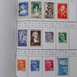 France lot de +2500 timbres 1860-2001 en 16 carnet à choix.
