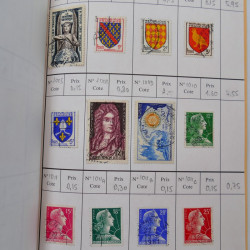France lot de +2500 timbres 1860-2001 en 16 carnet à choix.