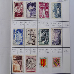 France lot de +2500 timbres 1860-2001 en 16 carnet à choix.
