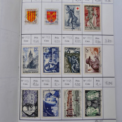 France lot de +2500 timbres 1860-2001 en 16 carnet à choix.