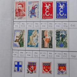 France lot de +2500 timbres 1860-2001 en 16 carnet à choix.