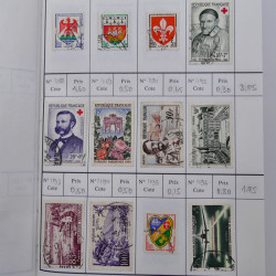 France lot de +2500 timbres 1860-2001 en 16 carnet à choix.