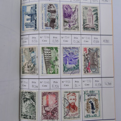 France lot de +2500 timbres 1860-2001 en 16 carnet à choix.