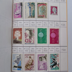 France lot de +2500 timbres 1860-2001 en 16 carnet à choix.