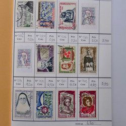 France lot de +2500 timbres 1860-2001 en 16 carnet à choix.