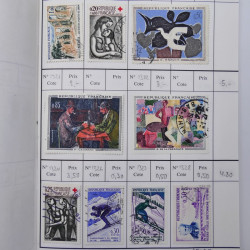 France lot de +2500 timbres 1860-2001 en 16 carnet à choix.