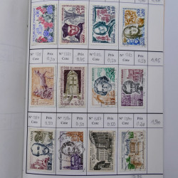France lot de +2500 timbres 1860-2001 en 16 carnet à choix.