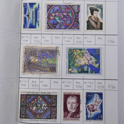 France lot de +2500 timbres 1860-2001 en 16 carnet à choix.