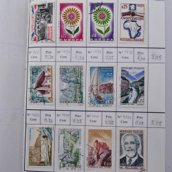 France lot de +2500 timbres 1860-2001 en 16 carnet à choix.