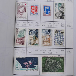 France lot de +2500 timbres 1860-2001 en 16 carnet à choix.