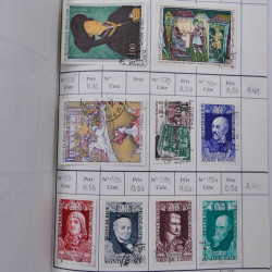France lot de +2500 timbres 1860-2001 en 16 carnet à choix.